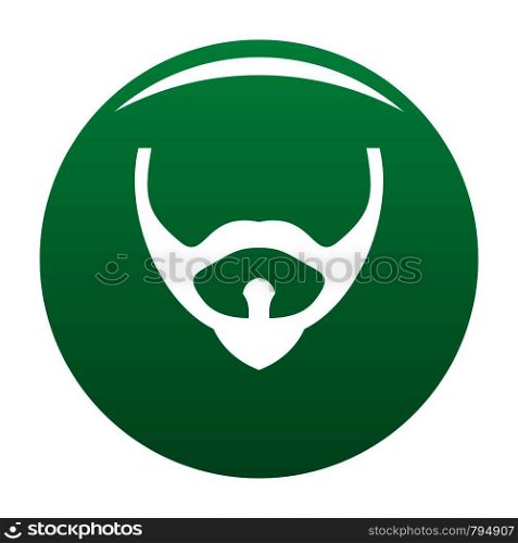 Hair face icon. Simple illustration of hair face icon, simple style.vector icon for any design green. Hair face icon vector green