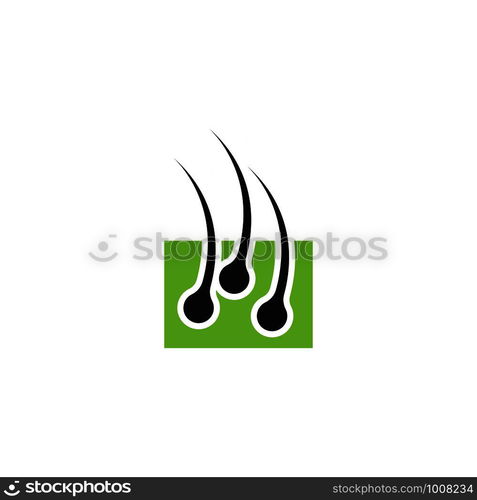 hair folicle logo template vector