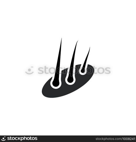 hair folicle logo template vector