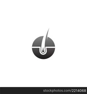 Hair follicle illustration logo icon desain template vector