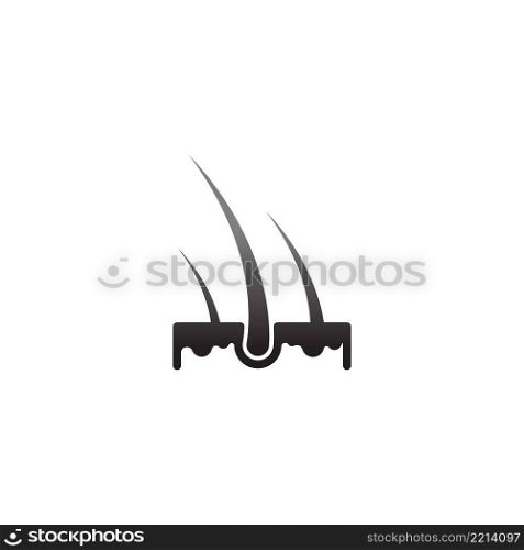 Hair follicle illustration logo icon desain template vector