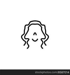 hair icon vector design templates white on background