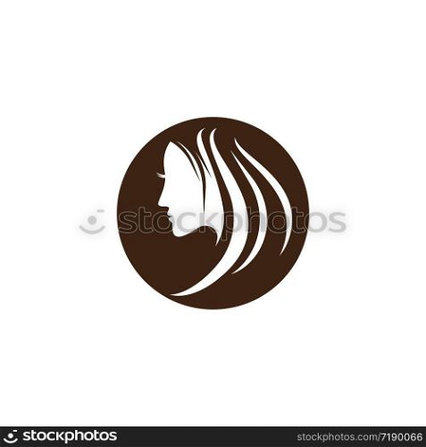 Hair salon logo template vector icon illustration design