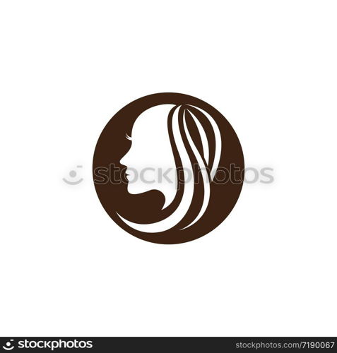 Hair salon logo template vector icon illustration design