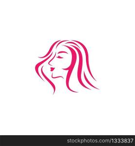 Hair salon logo vector icon illustration