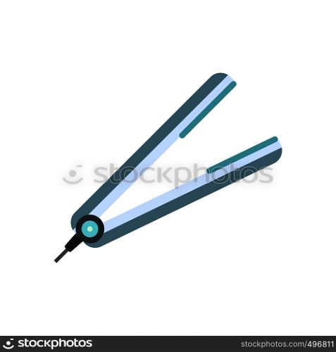 Hair straightener flat icon isolated on white background. Hair straightener flat icon