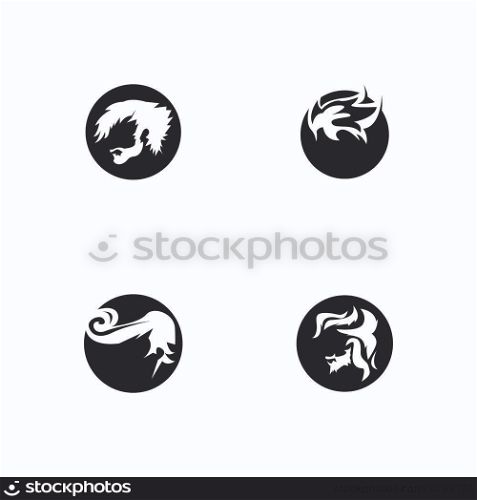 Hair style icon and symbol vector template illustration