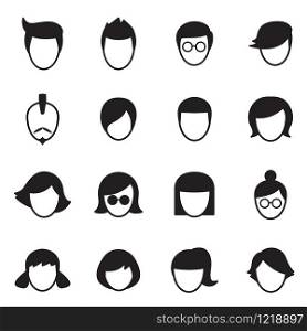 Hair style icons Set