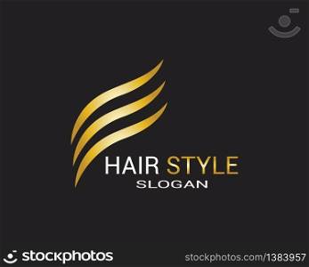 Hair style logo template