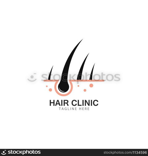 hair treatment dermatology logo template icon vector illustration design