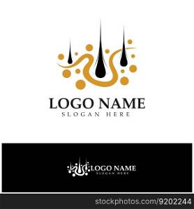 Hair treatment logo removal logo vector image design illustration
