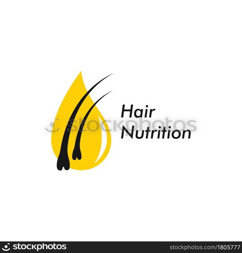 Hair treatment logo vector icon template