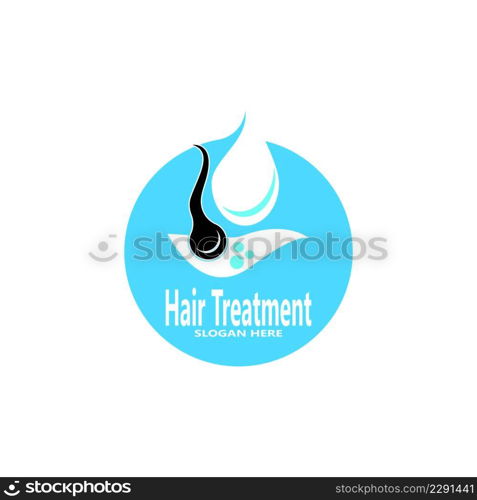 Hair treatment logo vector illustration