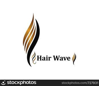 hair wave icon vector illustratin design symbol of hairstyle and salon template