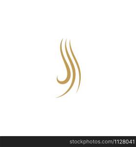 Hair wave logo vector icon template