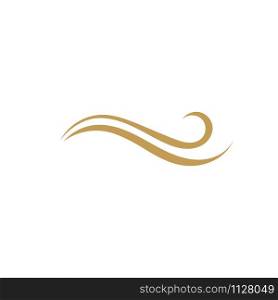 Hair wave logo vector icon template