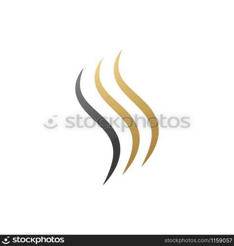 Hair wave logo vector icon template