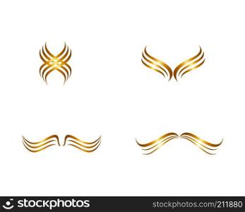 Hair wave logo vector ion template