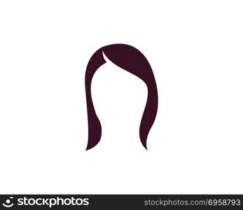 hair woman and face logo and symbols ,,. hair woman and face logo and symbols