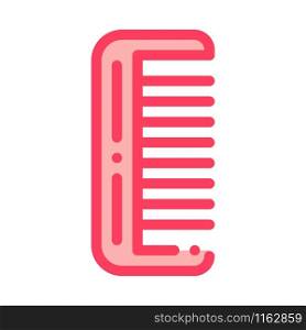 Hairbrush Hair Comb Icon Vector. Outline Hairbrush Hair Comb Sign. Isolated Contour Symbol Illustration. Hairbrush Hair Comb Icon Outline Illustration