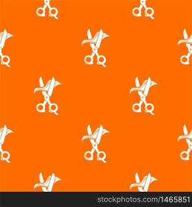 Haircut pattern vector orange for any web design best. Haircut pattern vector orange