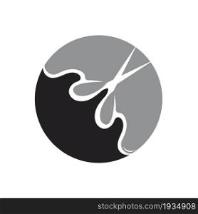 haircut salon logo vector illustration design