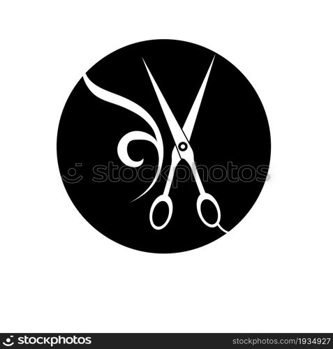 haircut salon logo vector illustration design