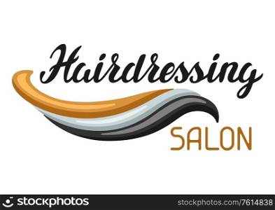 Hairdressing salon background. Emblem or flyer for barbershop.. Hairdressing salon background.