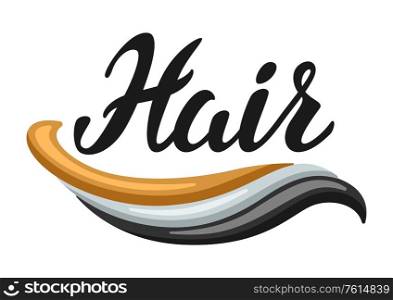 Hairdressing salon background. Emblem or flyer for barbershop.. Hairdressing salon background.