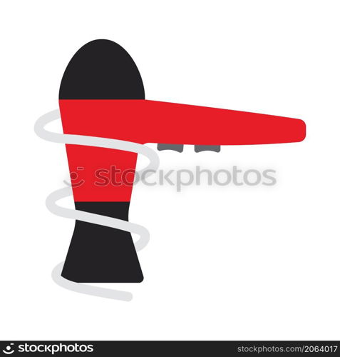 Hairdryer Icon. Flat Color Design. Vector Illustration.