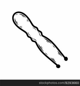 Hairpin. Vector doodle illustration. Icon.