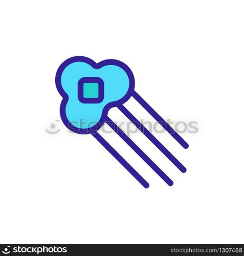 hairpins icon vector. hairpins sign. color isolated symbol illustration. hairpins icon vector outline illustration