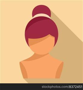 Hairstyle wig icon flat vector. Hair style. Fashion head. Hairstyle wig icon flat vector. Hair style