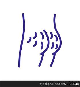 hairy ass icon vector. hairy ass sign. color isolated symbol illustration. hairy ass icon vector outline illustration