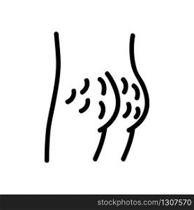 hairy ass icon vector. hairy ass sign. isolated contour symbol illustration. hairy ass icon vector outline illustration