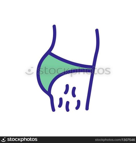 hairy leg icon vector. hairy leg sign. color isolated symbol illustration. hairy leg icon vector outline illustration