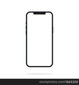 HAISYN, UKRAINE - MARCH 25, 2021: Realistic mockup for iPhone 12 Pro Max. Front Panel. Vector illustration