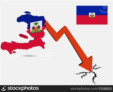Haiti economic crisis concept Vector illustration eps 10. Haiti economic crisis concept Vector illustration