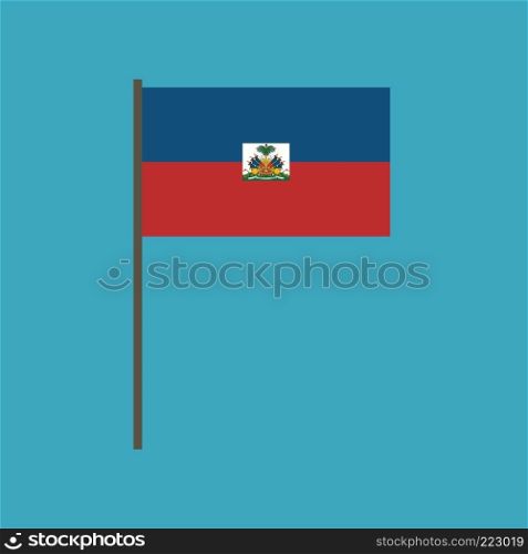 Haiti flag icon in flat design. Independence day or National day holiday concept.