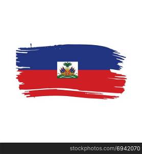 Haiti flag, vector illustration. Haiti flag, vector illustration on a white background