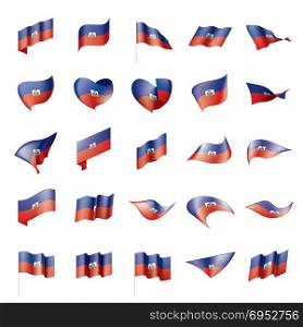 Haiti flag, vector illustration. Haiti flag, vector illustration on a white background