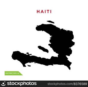 Haiti map icon vector logo design template