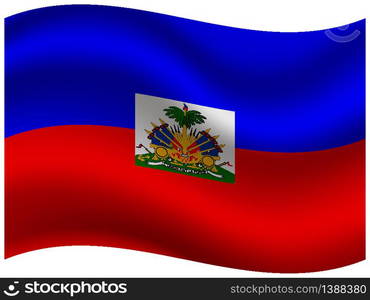 Haiti National flag. original color and proportion. Simply vector illustration background, from all world countries flag set for design, education, icon, icon, isolated object and symbol for data visualisation