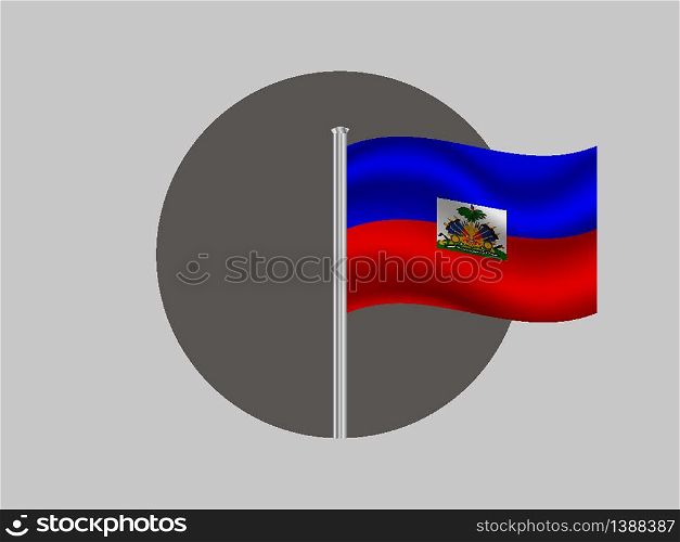 Haiti National flag. original color and proportion. Simply vector illustration background, from all world countries flag set for design, education, icon, icon, isolated object and symbol for data visualisation