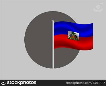 Haiti National flag. original color and proportion. Simply vector illustration background, from all world countries flag set for design, education, icon, icon, isolated object and symbol for data visualisation