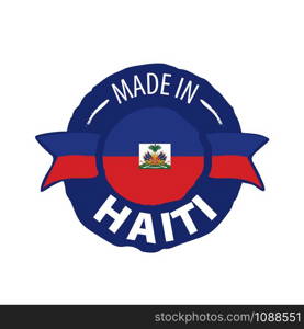 Haiti national flag, vector illustration on a white background. Haiti flag, vector illustration on a white background