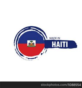 Haiti national flag, vector illustration on a white background. Haiti flag, vector illustration on a white background