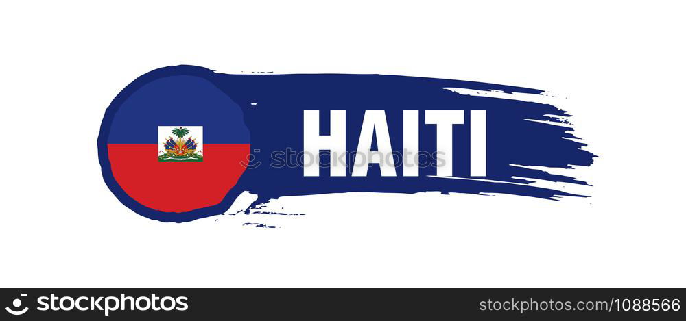 Haiti national flag, vector illustration on a white background. Haiti flag, vector illustration on a white background