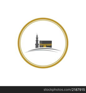 hajj and umrah logo illustration design