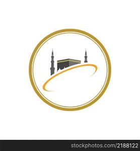 hajj and umrah logo illustration design